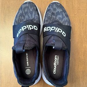 Adidas Cloudfoam Black Slip-On Sneakers